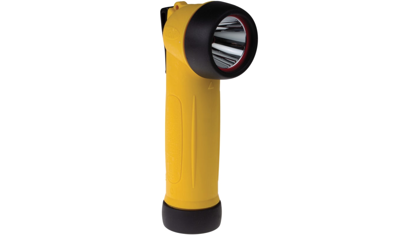 Wolf Safety 充电式防爆手电筒, 最高 300 流明, LED, 电池组电池, 黄色, R-50H