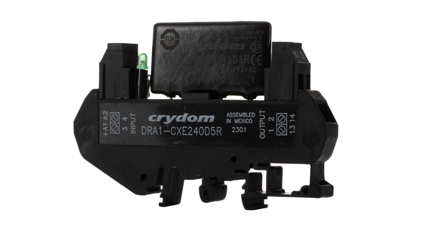 Sensata Crydom DRA Series Halbleiter-Interfacerelais, 5 A Effektivwert max., DIN-Schienen 15 Vdc min. 280 V ac max. /