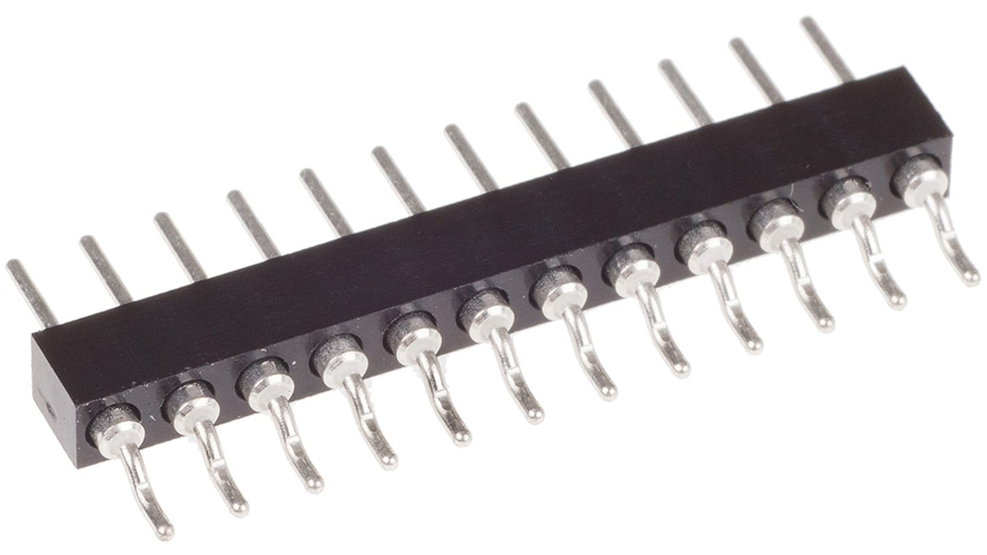Preci-Dip Right Angle Surface Mount Pin Header, 12 Contact(s), 2.0mm Pitch, 1 Row(s), Unshrouded