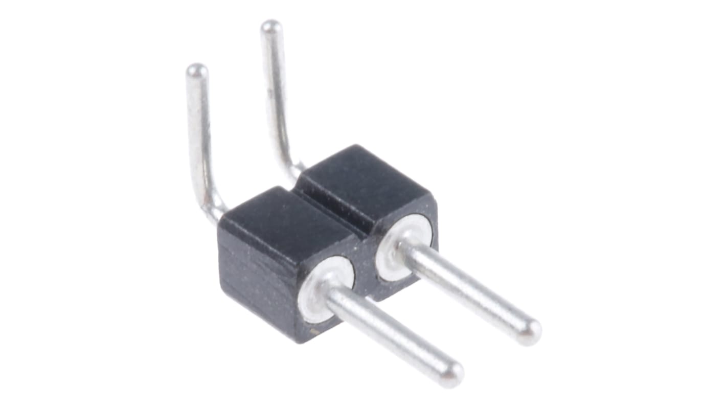 Preci-Dip Stiftleiste Stecker gewinkelt, 2-polig / 1-reihig, Raster 2.54mm, Lötanschluss-Anschluss, 3.0A, Nicht