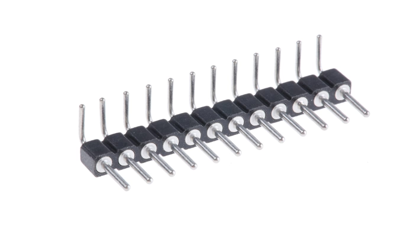 Preci-Dip Stiftleiste Stecker gewinkelt, 12-polig / 1-reihig, Raster 2.54mm, Lötanschluss-Anschluss, 3.0A, Nicht