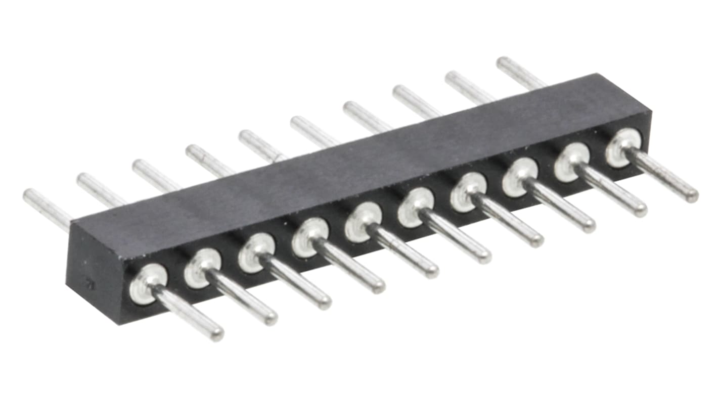 Preci-Dip Straight Through Hole Pin Header, 10 Contact(s), 2.0mm Pitch, 1 Row(s), Unshrouded