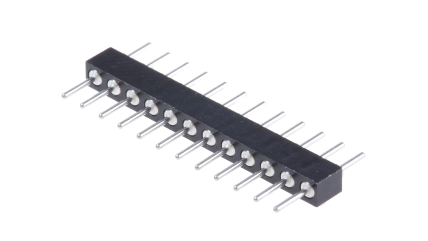 Preci-Dip Stiftleiste Stecker Gerade, 12-polig / 1-reihig, Raster 2.0mm, Lötanschluss-Anschluss, 3.0A, Nicht ummantelt