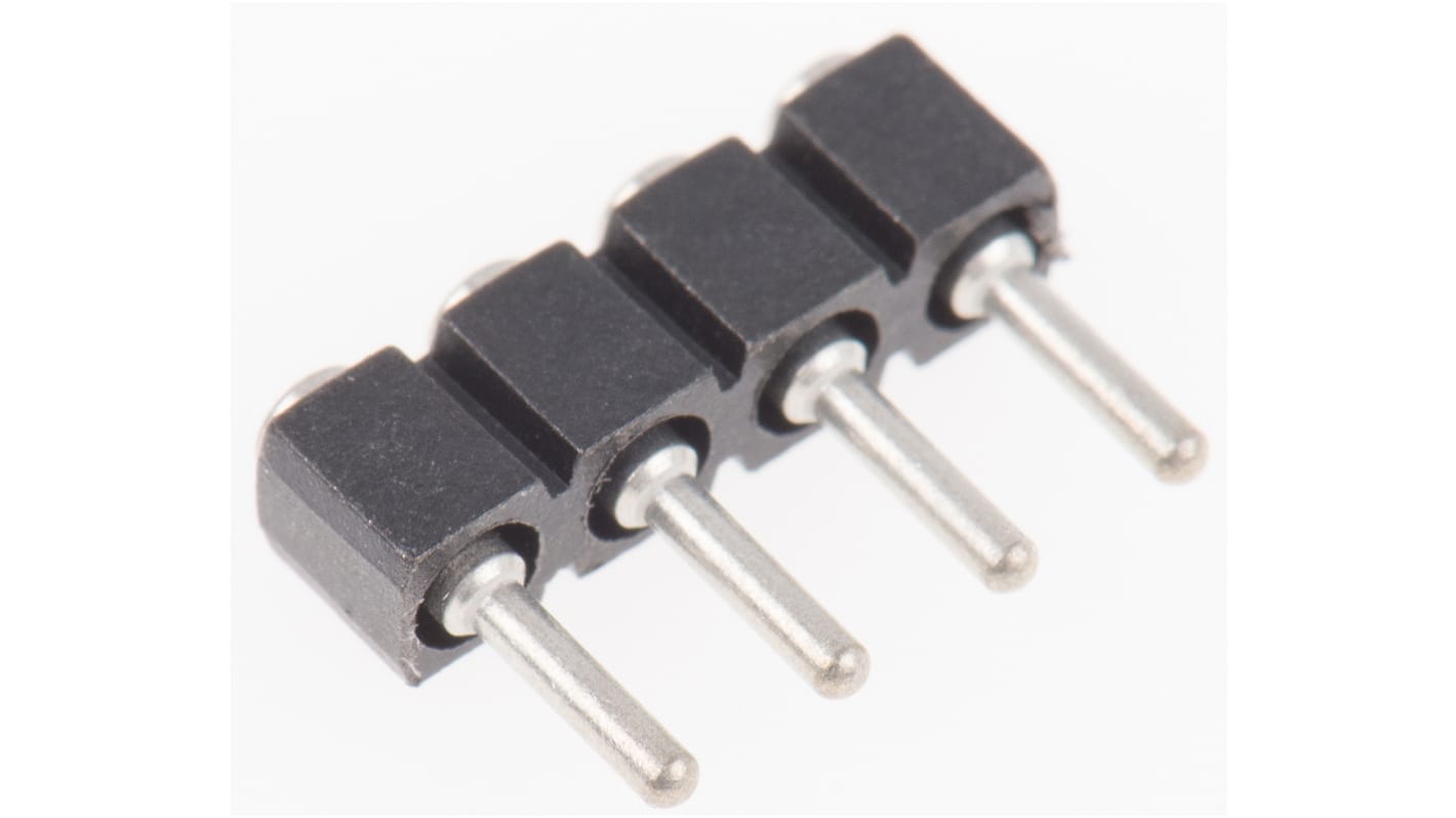 Preci-Dip Stiftleiste Stecker Gerade, 4-polig / 1-reihig, Raster 2.54mm, Lötanschluss-Anschluss, 3.0A, Nicht ummantelt