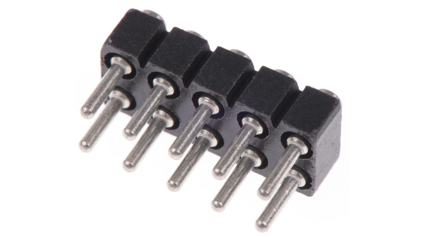 Preci-Dip Straight Surface Mount Pin Header, 10 Contact(s), 2.54mm Pitch, 2 Row(s), Unshrouded