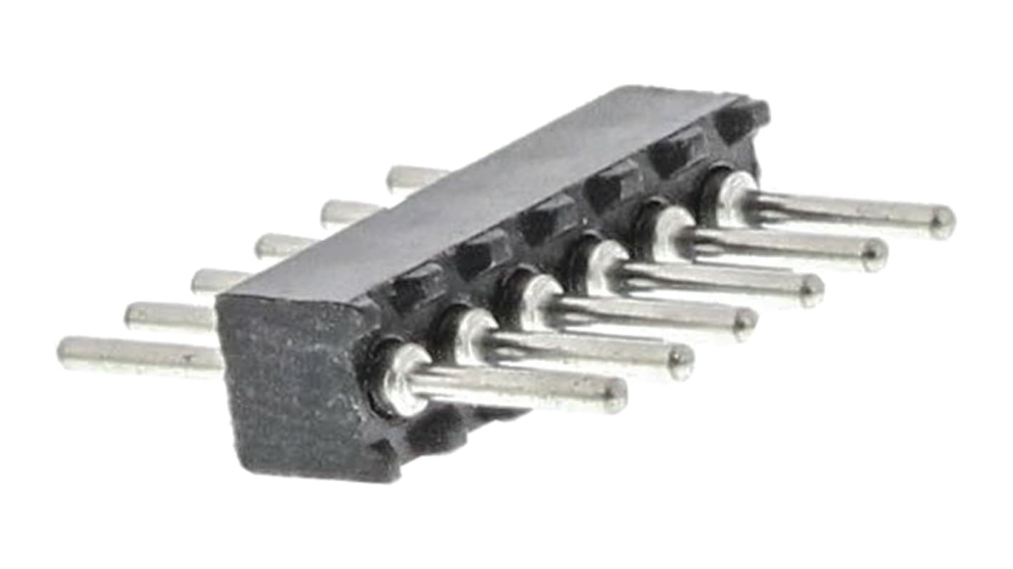 Preci-Dip Stiftleiste Stecker Gerade, 6-polig / 1-reihig, Raster 1.27mm, Lötanschluss-Anschluss, 1.0A, Nicht ummantelt
