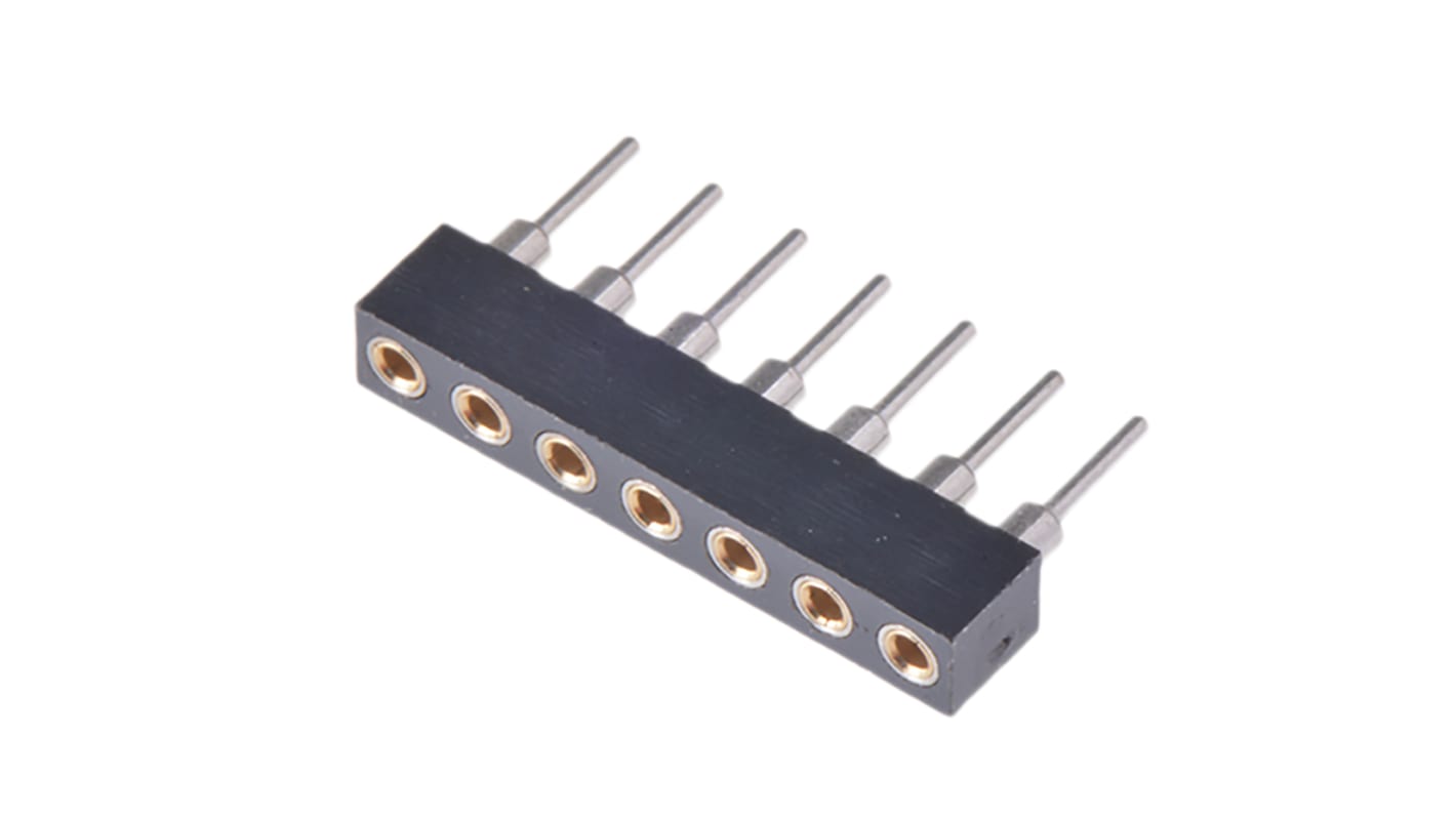 Preci-Dip SIP7插座 SIL插座, 2mm节距, THT, 直向, 14 x 2.2 x 4.2mm
