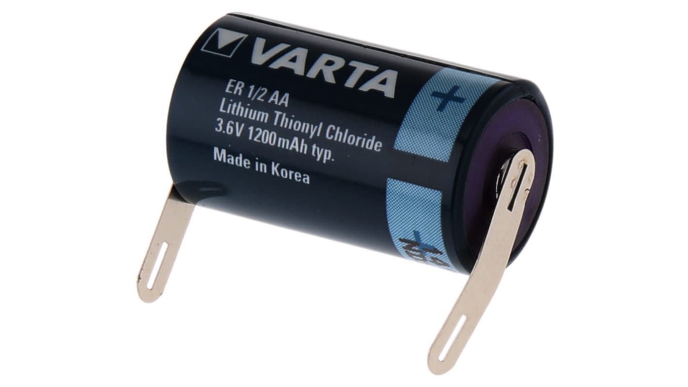 Varta Lithium Thionyl Chloride 3.6V, 1/2 AA Battery