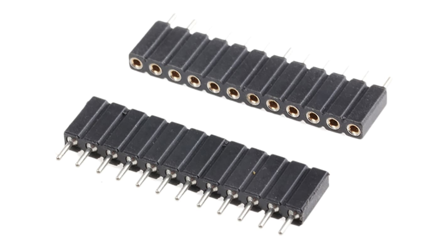 Zoccolo SIL Preci-Dip 801-87-012-10-001101 a Saldare, 12 vie, passo 2.54mm, Montaggio con foro passante