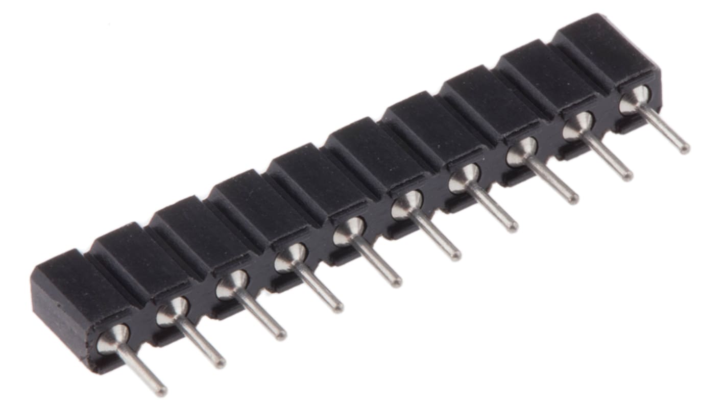 Preci-Dip ピンヘッダ ピンソケット １列, ストレート, 2.54mm, 10極, 310-87-110-01-640101