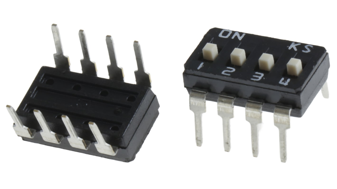 KNITTER-SWITCH 4 Way Through Hole DIP Switch 4PST