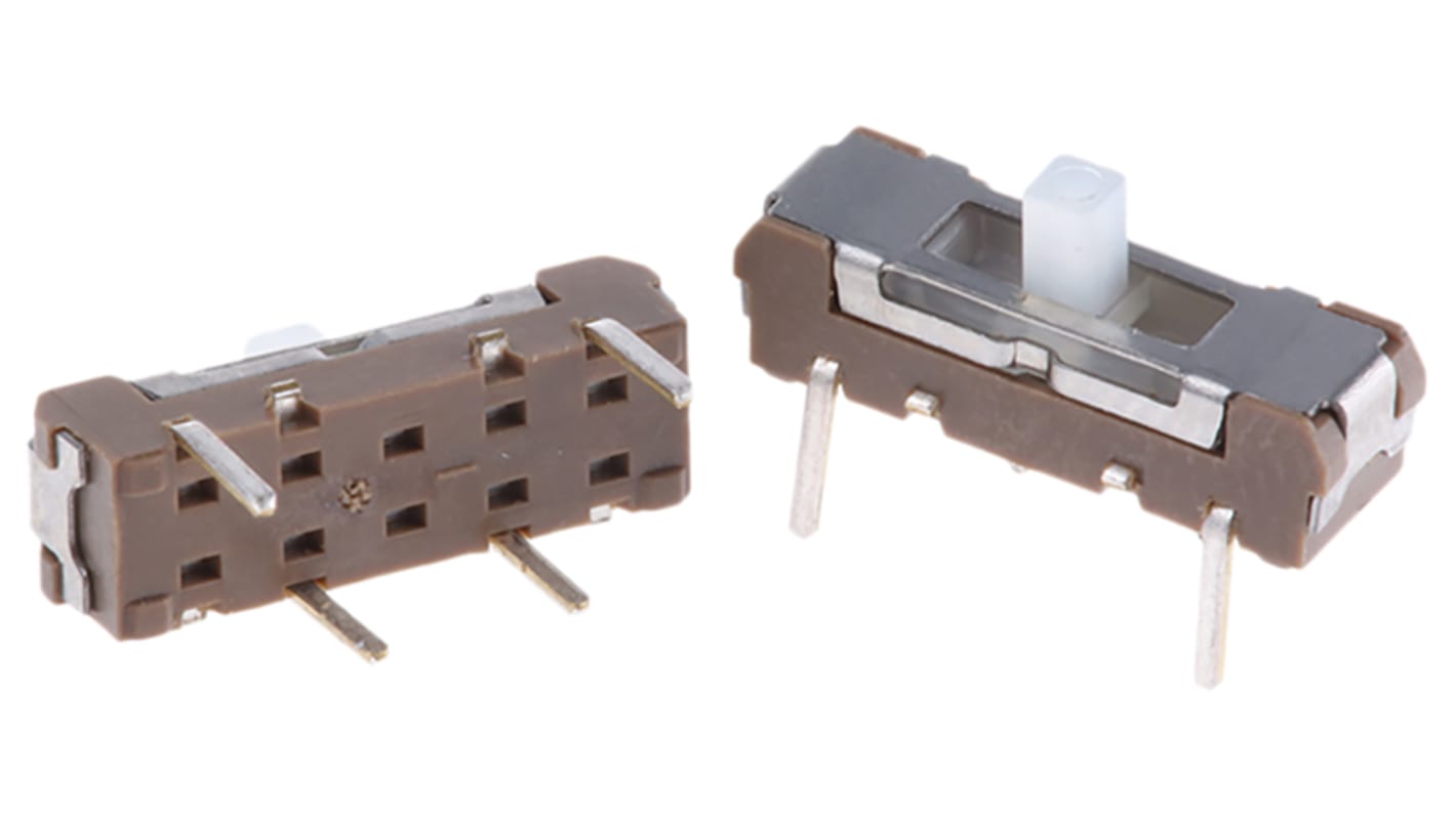 KNITTER-SWITCH スライドスイッチ, 1回路 1接点, 200 mA @ 12 V dc, PCBマウント