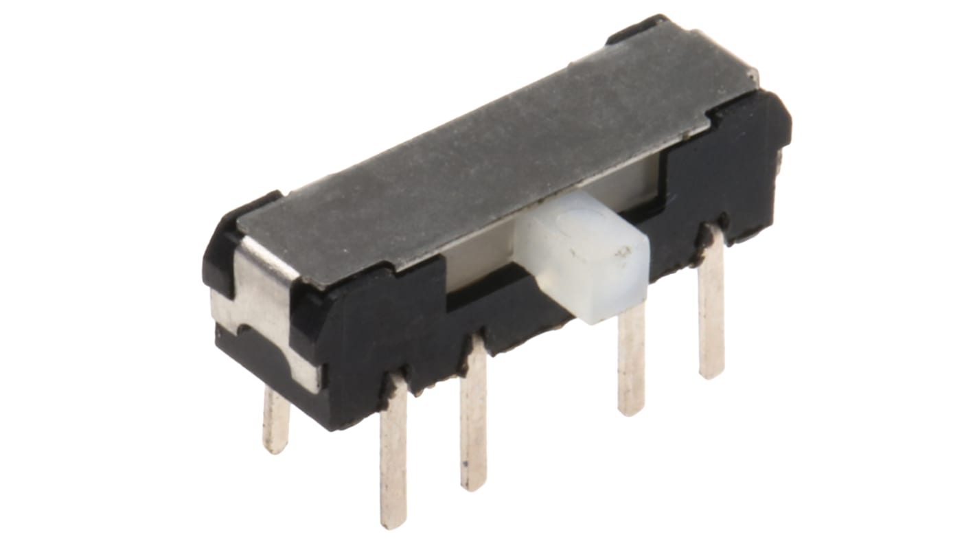 Przełącznik suwakowy, DPST, montaż PCB, 12V, 200 mA przy 12 V DC, -10 → +60°C, KNITTER-SWITCH