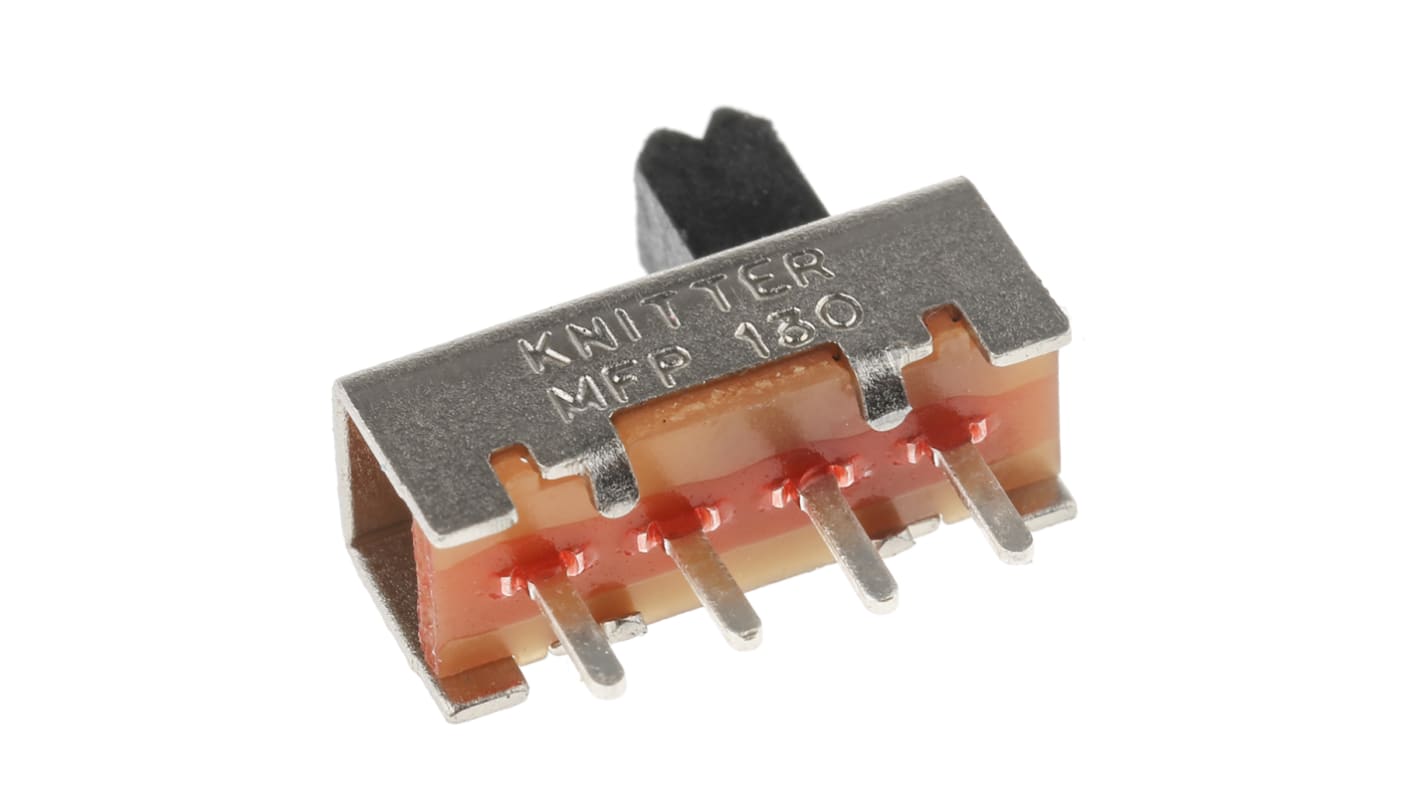 KNITTER-SWITCH スライドスイッチ, 1回路 1接点, 350 mA @ 30 V dc, PCBマウント