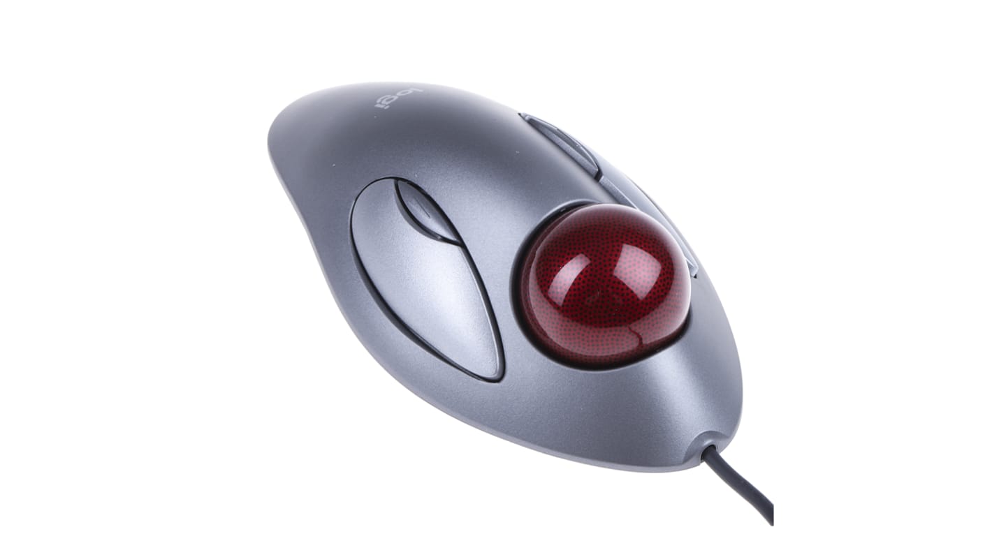 910 000808 Logitech Marble 2 Button Wired Track Ball Optical Mouse RS