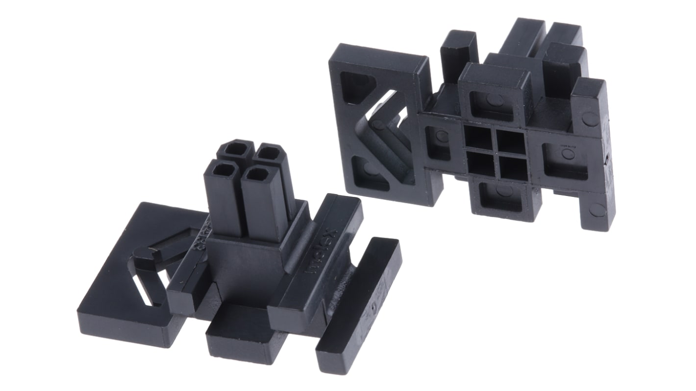 Carcasa de conector Molex 44133-0400, Serie Micro-Fit BMI, paso: 3mm, 4 contactos, 2 filas, Recto, Hembra, Montaje de