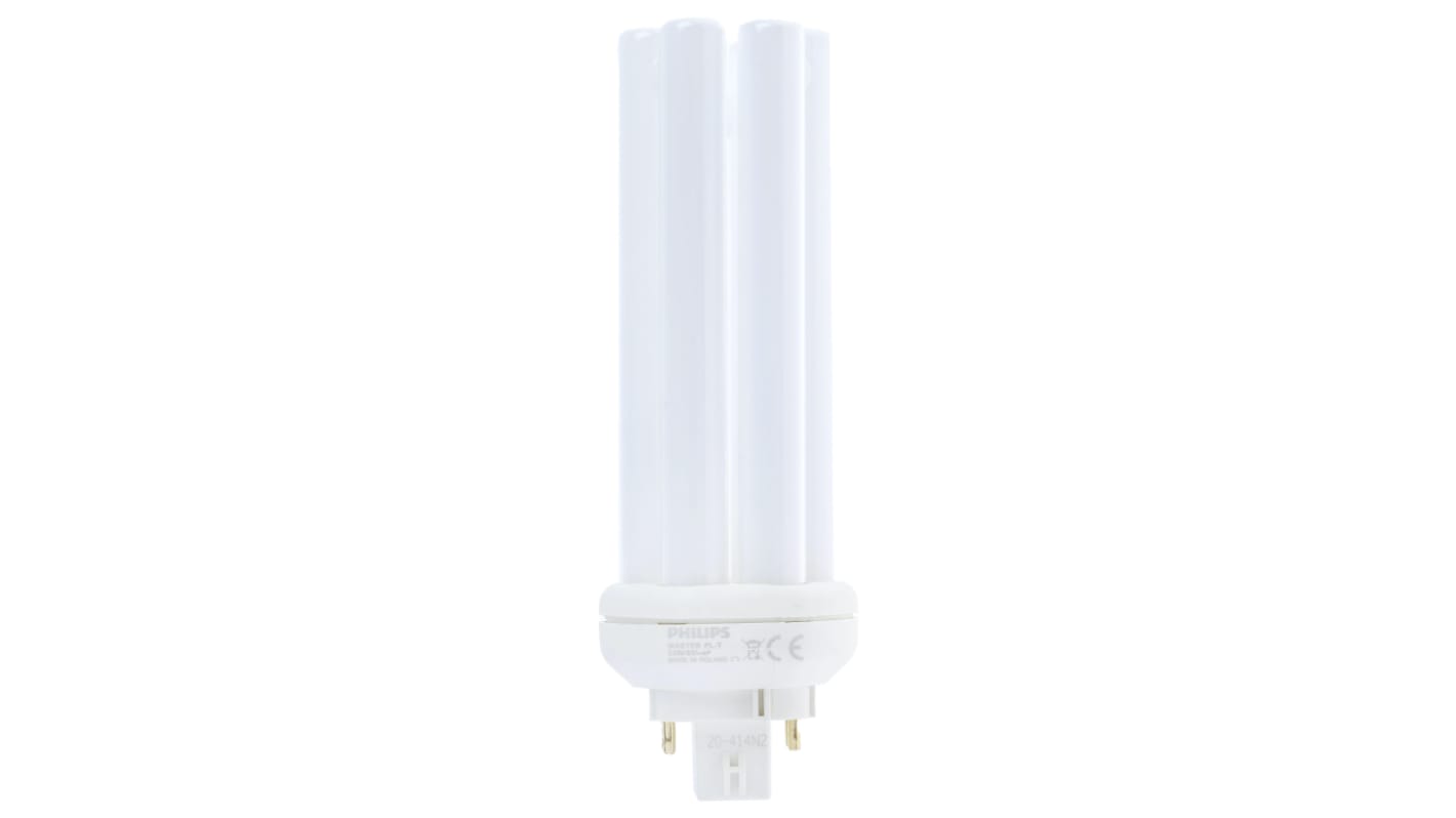 Philips Lighting GX24q-3 Six Tube Shape CFL Bulb, 32 W, 3000K, Warm White Colour Tone