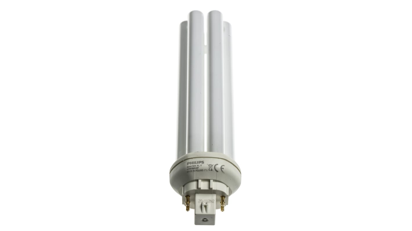 Philips Lighting GX24q-4 Six Tube Shape CFL Bulb, 42 W, 4000K, Cool White Colour Tone