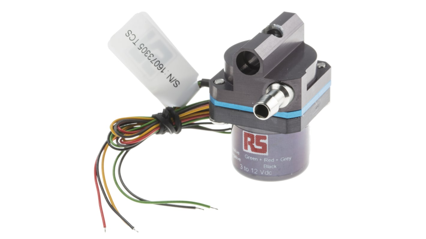 RS PRO Wasserpumpe, 2000ml/min max., 6W / 12 V 3,2 mm Rohr bis 3.5m max. 345 mbar max. Aluminium eloxiert Direkt