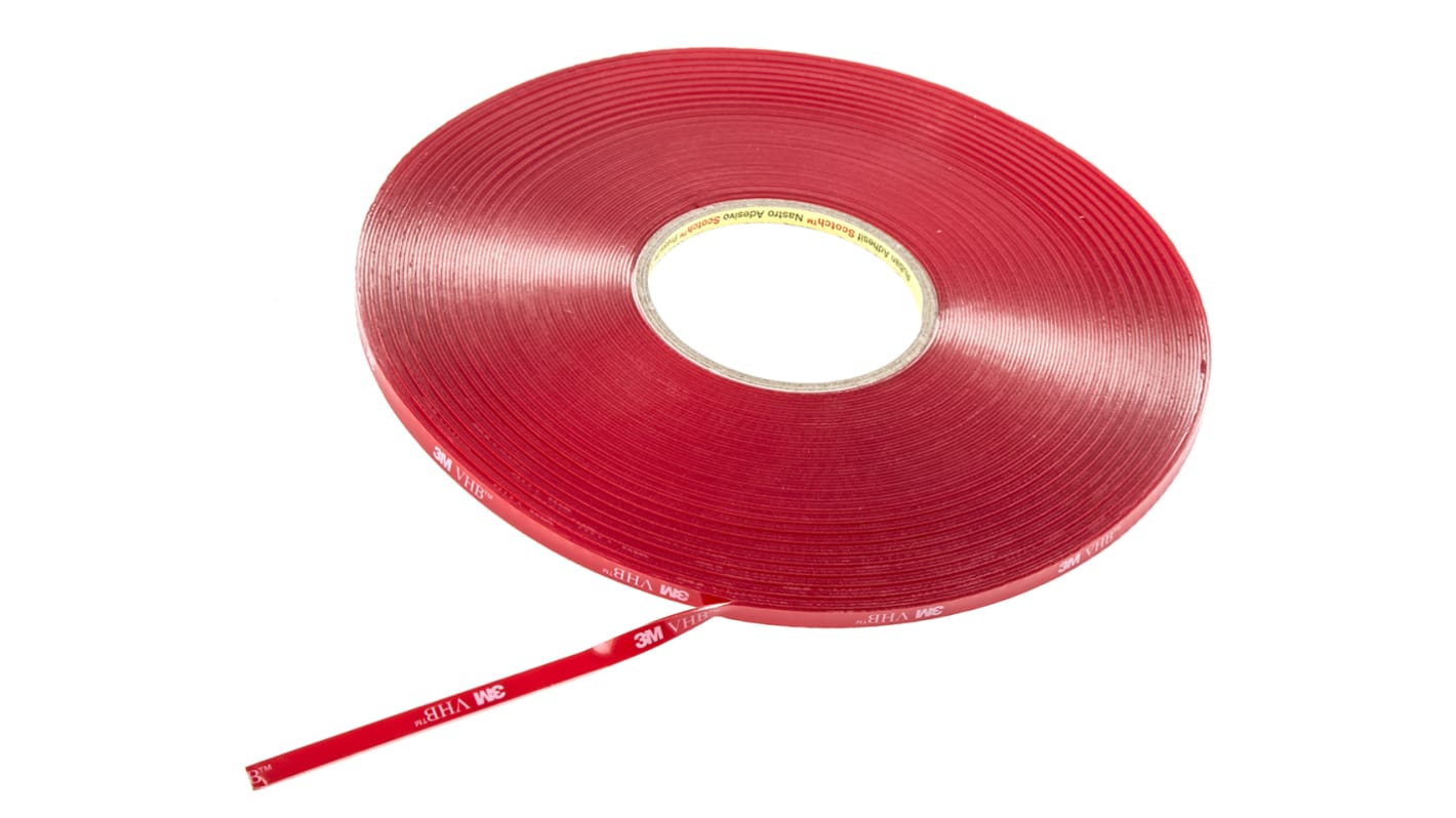 3M 4910F, VHB™ Clear Foam Tape, 6mm x 33m, 1mm Thick