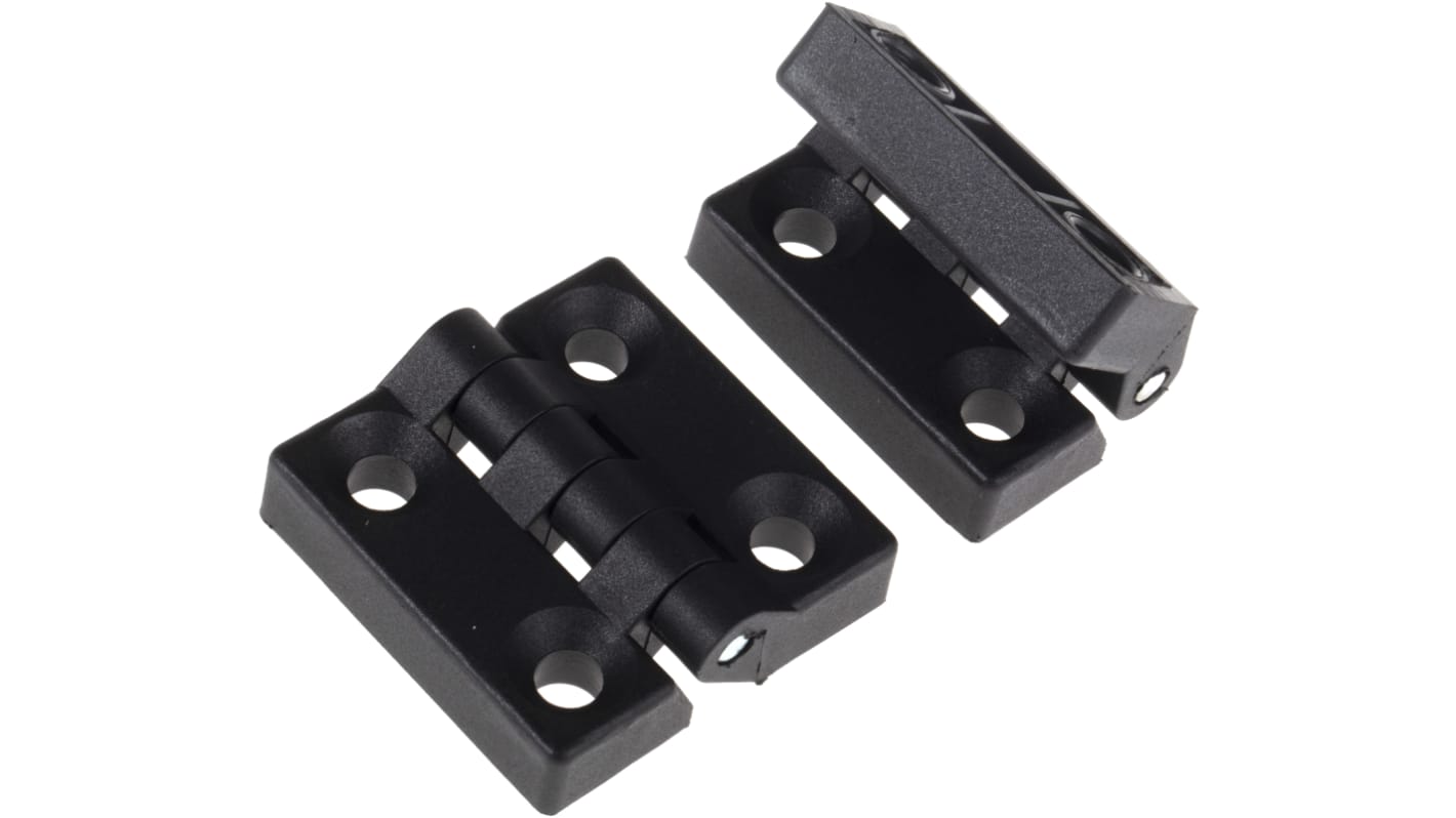 RS PRO Nylon Butt Hinge, Screw Fixing, 48mm x 48mm x 10.5mm