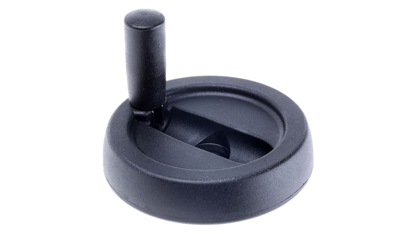 RS PRO Black Nylon Hand Wheel, 80mm diameter