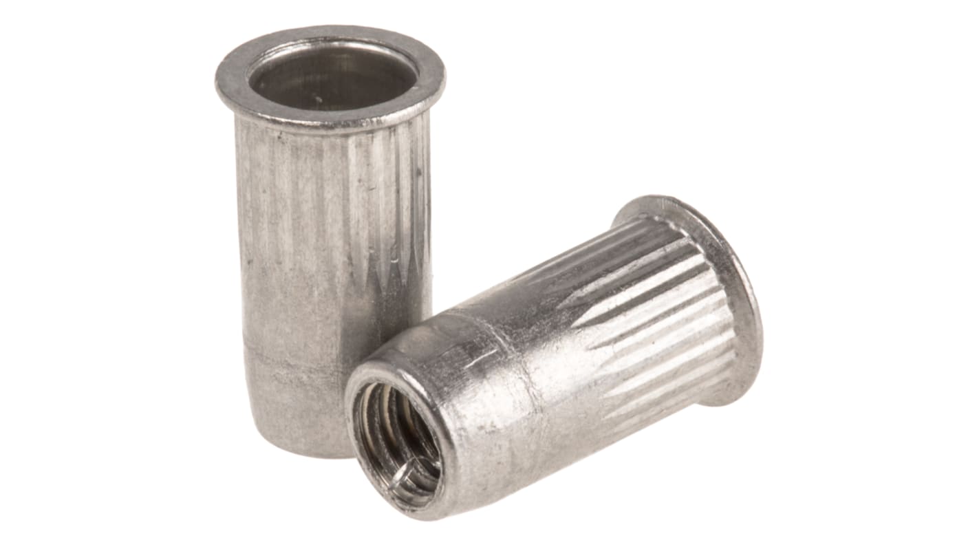 Inserto filettato in Acciaio inox Liscio Böllhoff, M4, Ø flangia 7mm, Ø foro di fissaggio 6mm