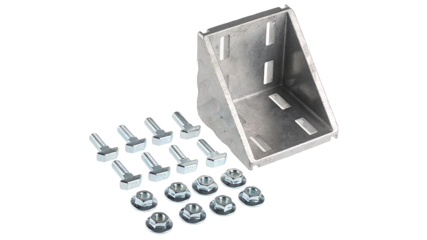 Bosch Rexroth Merevítőprofil, Derékszögű konzol 25mm, 10mm-es vájathoz M8