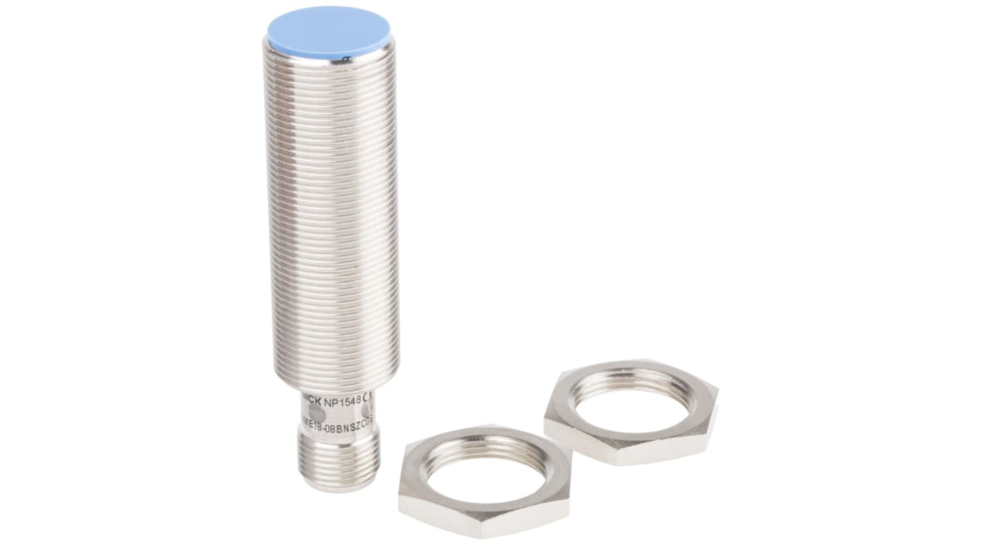 Rs-Online Sensore di prossimità Cilindro filettato SICK M18 rilevamento 8 mm 10 → 30 V c.c