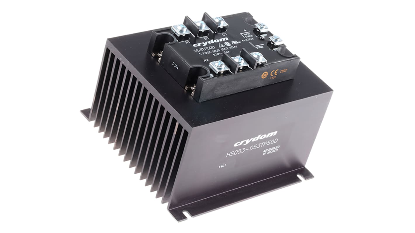 Sensata Crydom Solid State Relay, 82.5 A rms Load, Panel Mount, 530 V ac Load, 32 V dc Control