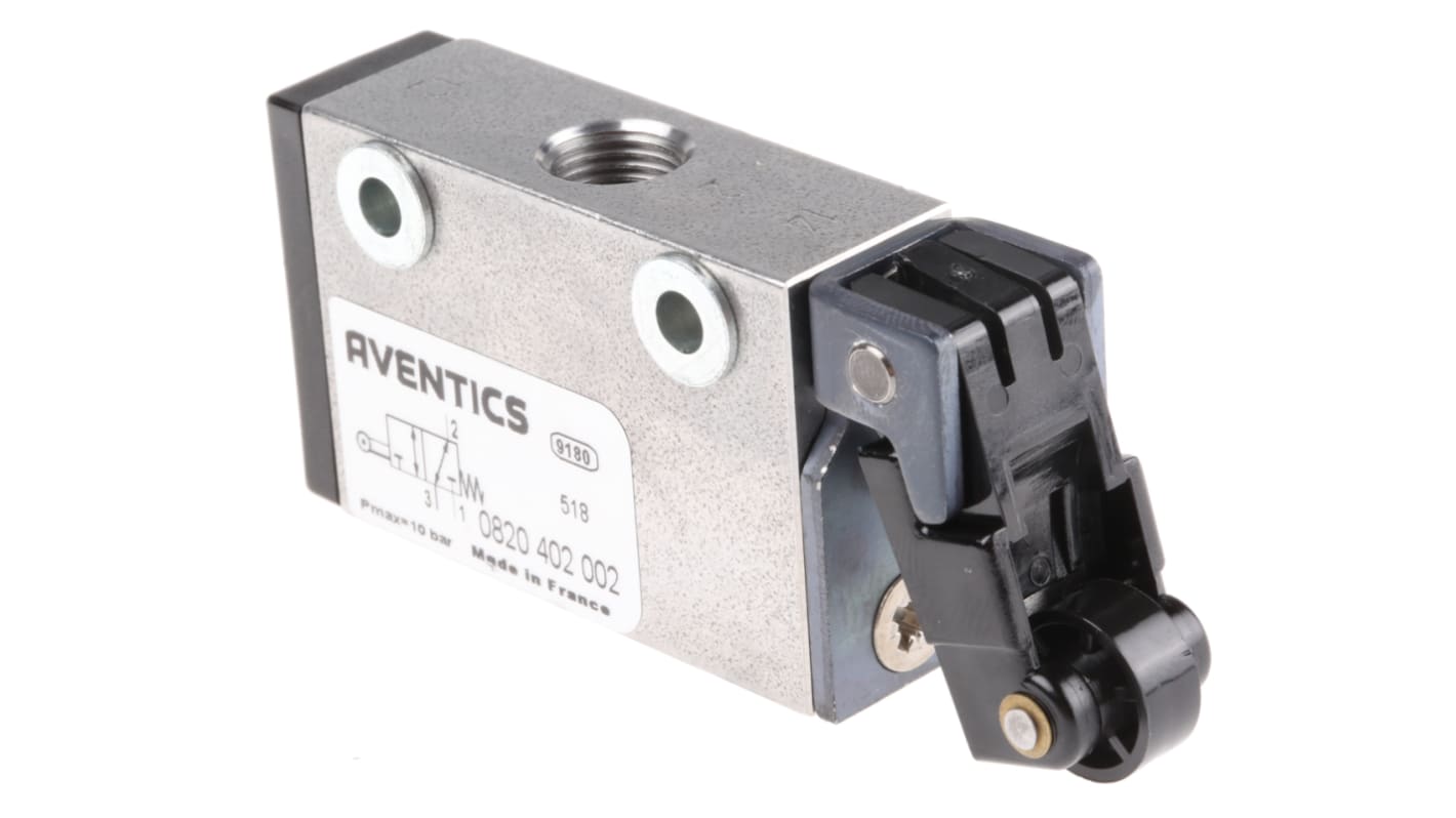 EMERSON – AVENTICS Roller 3/2 Pneumatic Manual Control Valve ST Series, G 1/8, 1/8in, III B