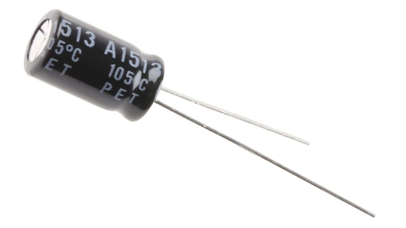 Rubycon 470μF Aluminium Electrolytic Capacitor 6.3V dc, Radial, Through Hole - 6.3ZLH470MEFC6.3X11