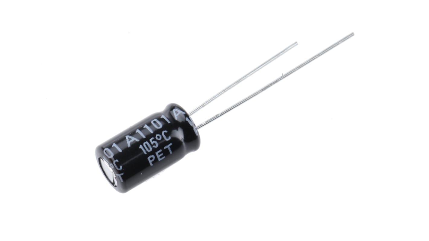 Rubycon 220μF Aluminium Electrolytic Capacitor 16V dc, Radial, Through Hole - 16ZLH220MEFC6.3X11