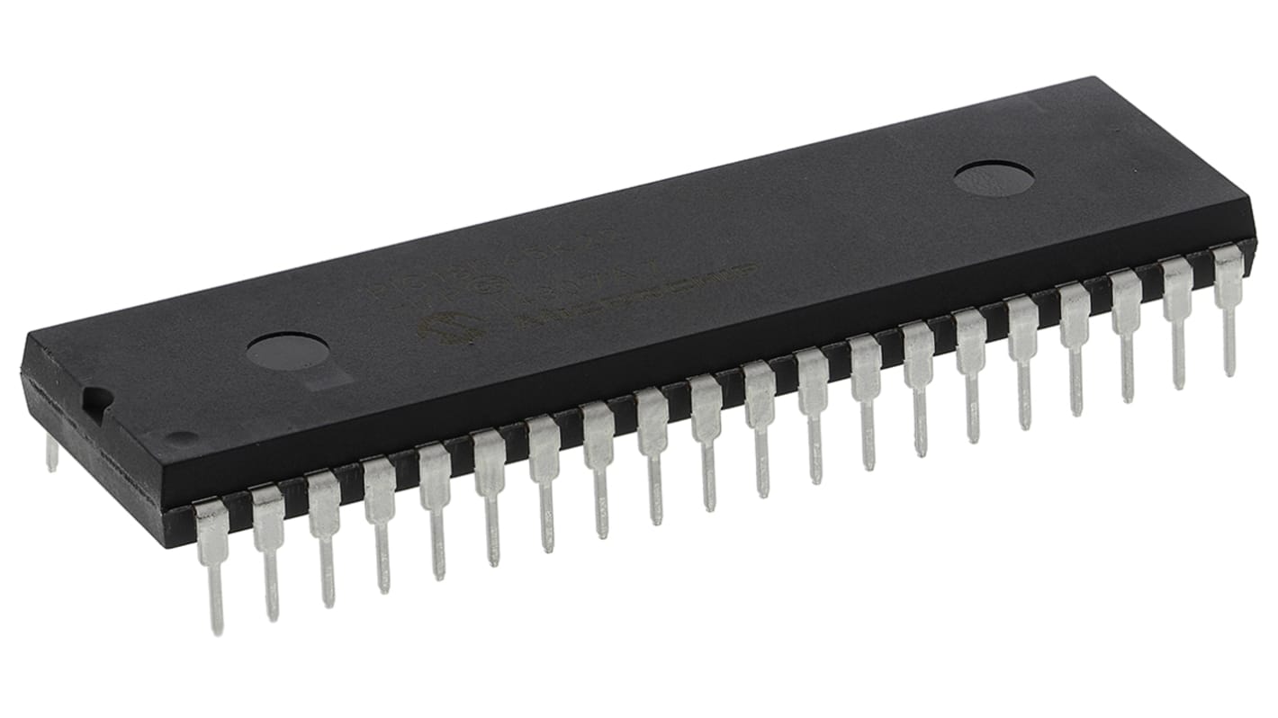 Microchip, 8bit PIC, PIC18F Microcontroller, 16MHz, 32.768 kB, 256 B Flash, 40-Pin PDIP