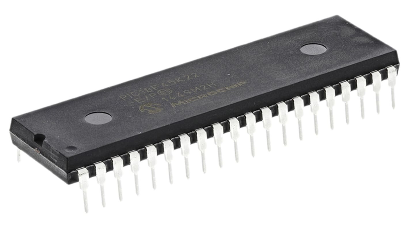 Microchip PIC18F45K22-E/P, 8bit PIC Microcontroller, PIC18F, 16MHz, 32.768 kB, 256 B Flash, 40-Pin PDIP