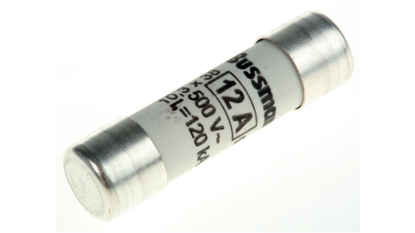 Eaton 12A Ceramic Cartridge Fuse, 10 x 38mm