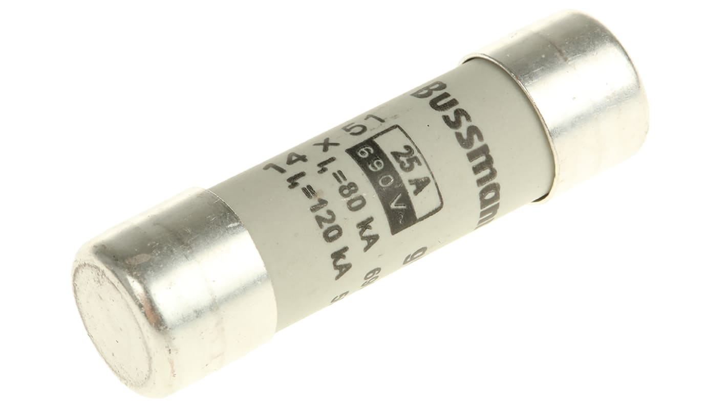 Eaton 25A Ceramic Cartridge Fuse, 14 x 51mm