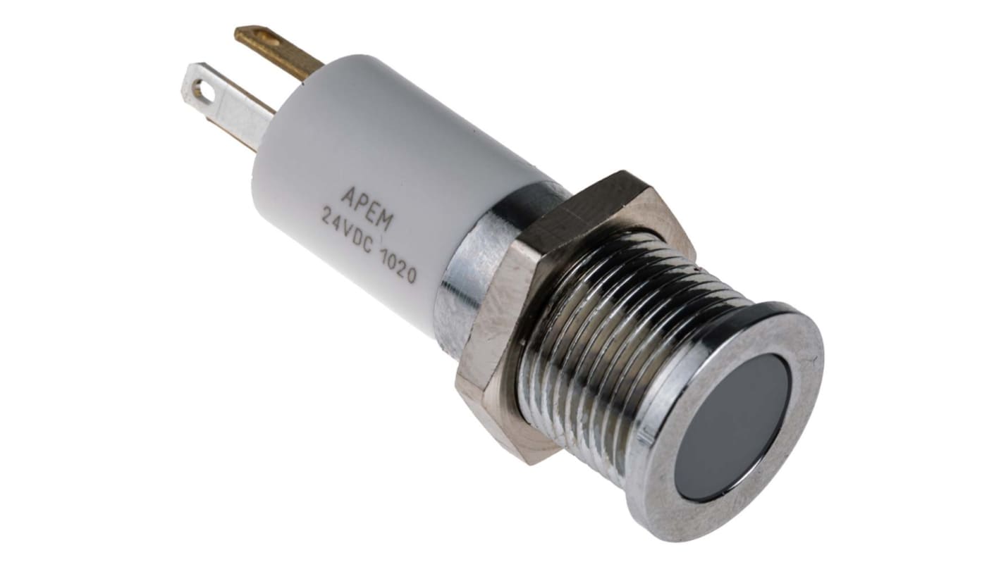 Indicatore da pannello RS PRO  a LED, 24V cc, IP67, A filo, foro da 14mm