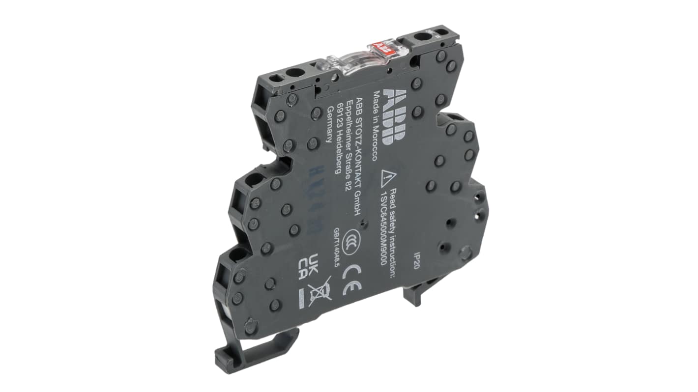 ABB Solid State Relay, DIN Rail Mount, 24 V ac/dc Control
