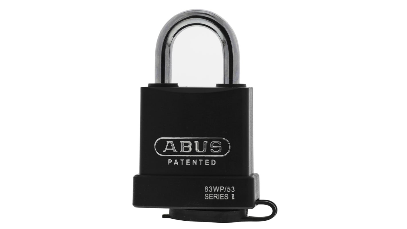 ABUS Key Weatherproof Steel Heavy Duty Padlock, 8mm Shackle, 56.5mm Body