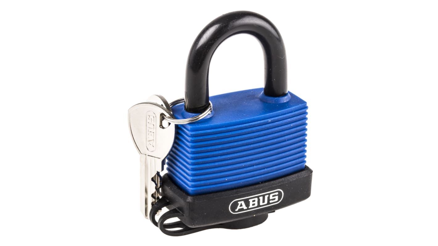 ABUS Key Weatherproof Brass, Stainless Steel Weatherproof Padlock, 9mm Shackle, 59mm Body
