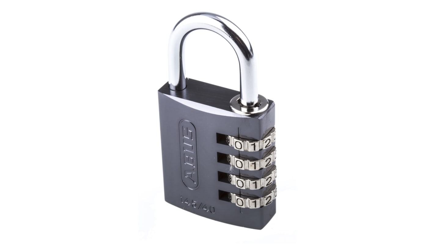 ABUS 145/40 Combination Weatherproof Aluminium, Steel Safety Padlock, 6mm Shackle, 40mm Body