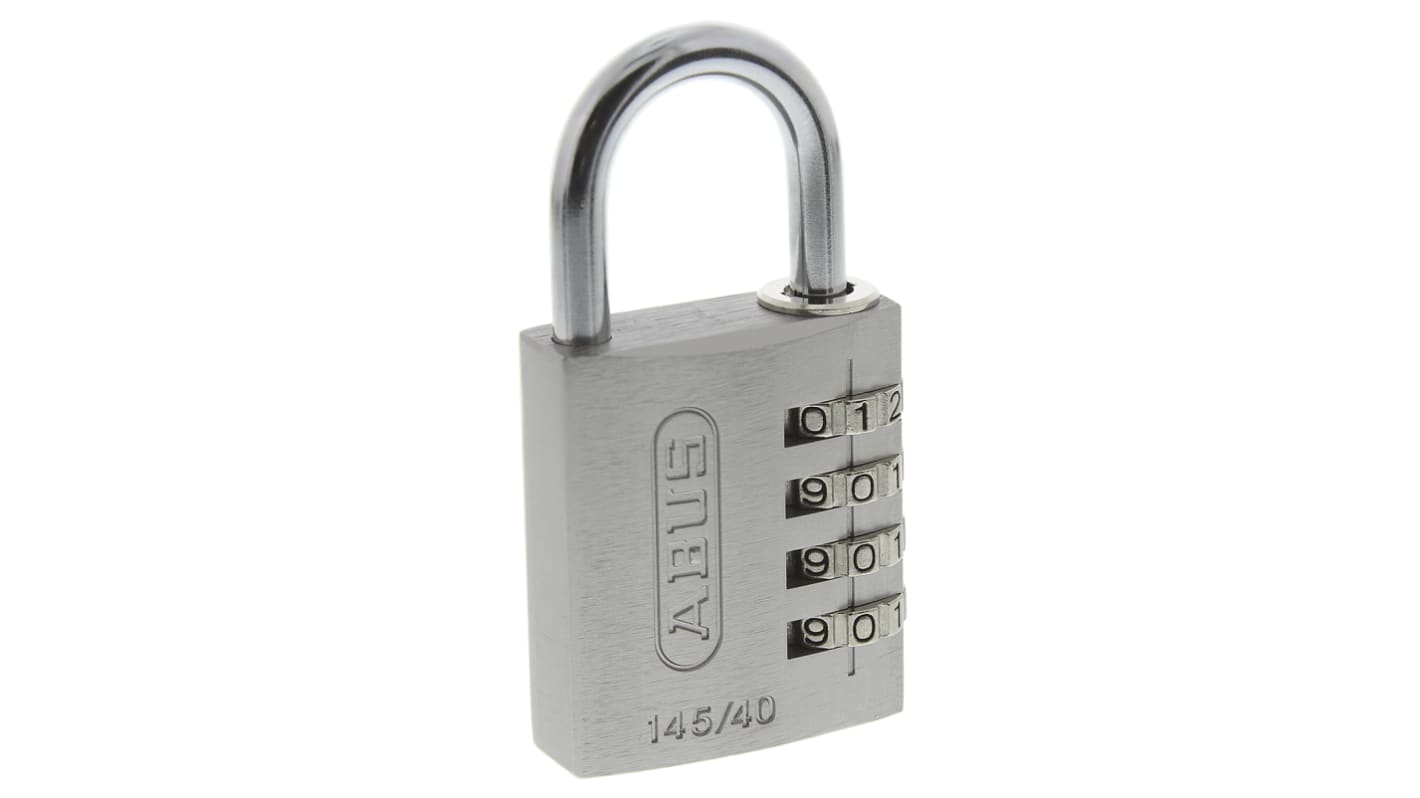 ABUS 145/40 Combination Weatherproof Aluminium, Steel Safety Padlock, 6mm Shackle, 40mm Body
