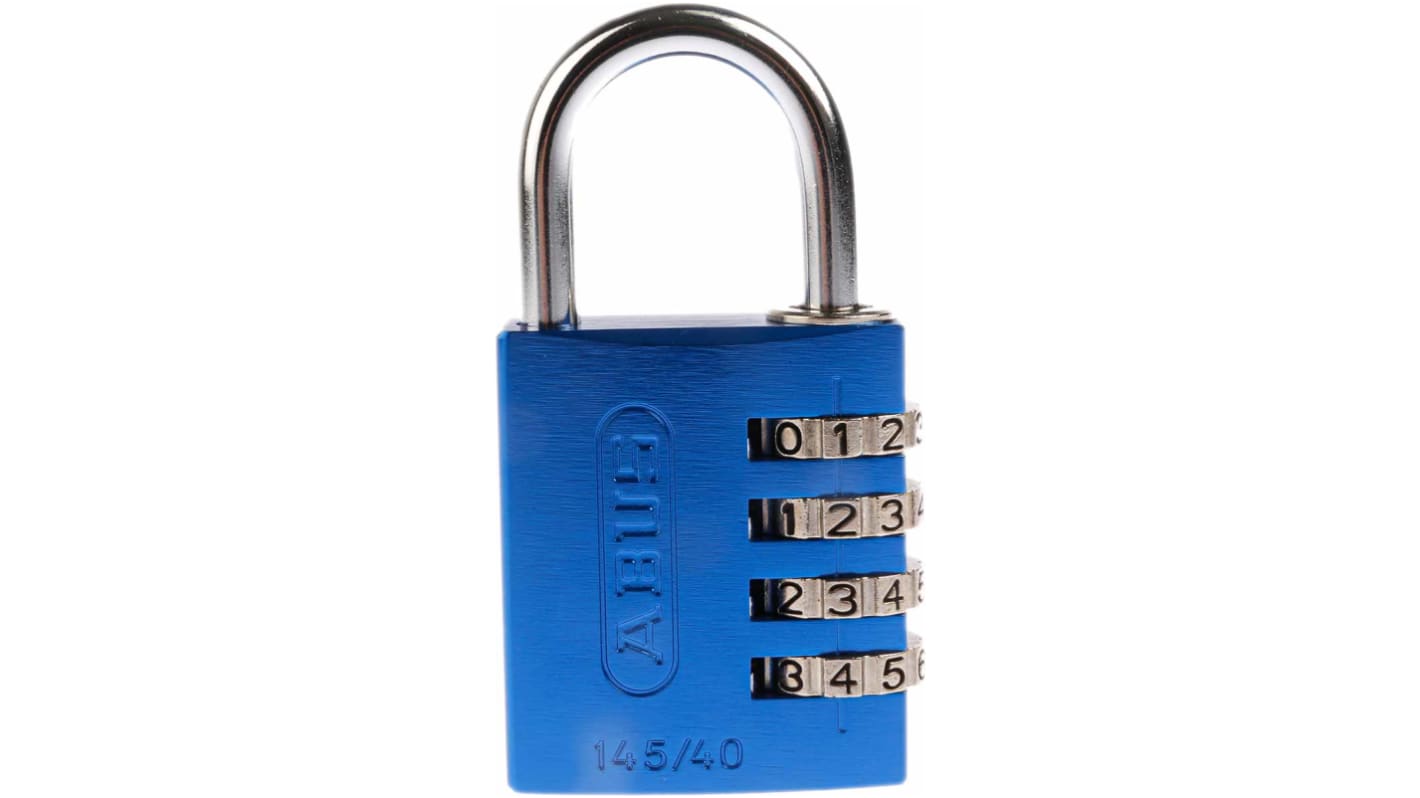 ABUS 145/40 Combination Weatherproof Aluminium, Steel Safety Padlock, 6mm Shackle, 40mm Body
