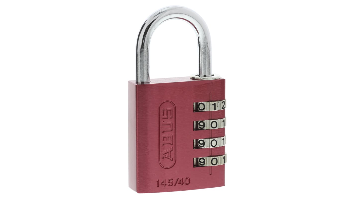 Lucchetto di sicurezza con combinazione ABUS per uso interno ed esterno, in , anello da 6mm, L. 27.5mm, col Colore rosso
