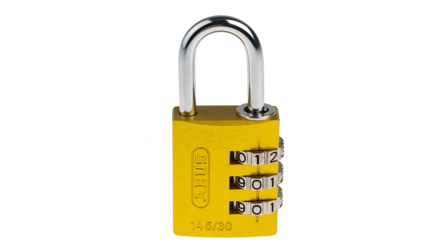 Candado de Aluminio, acero de combinación ABUS, Ø de grillete 5mm, color Amarillo, para Interior, exterior