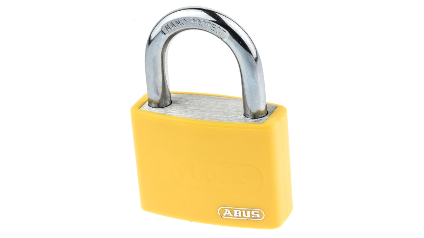 ABUS Key Weatherproof Aluminium, Steel Safety Padlock, 6.5mm Shackle, 43mm Body