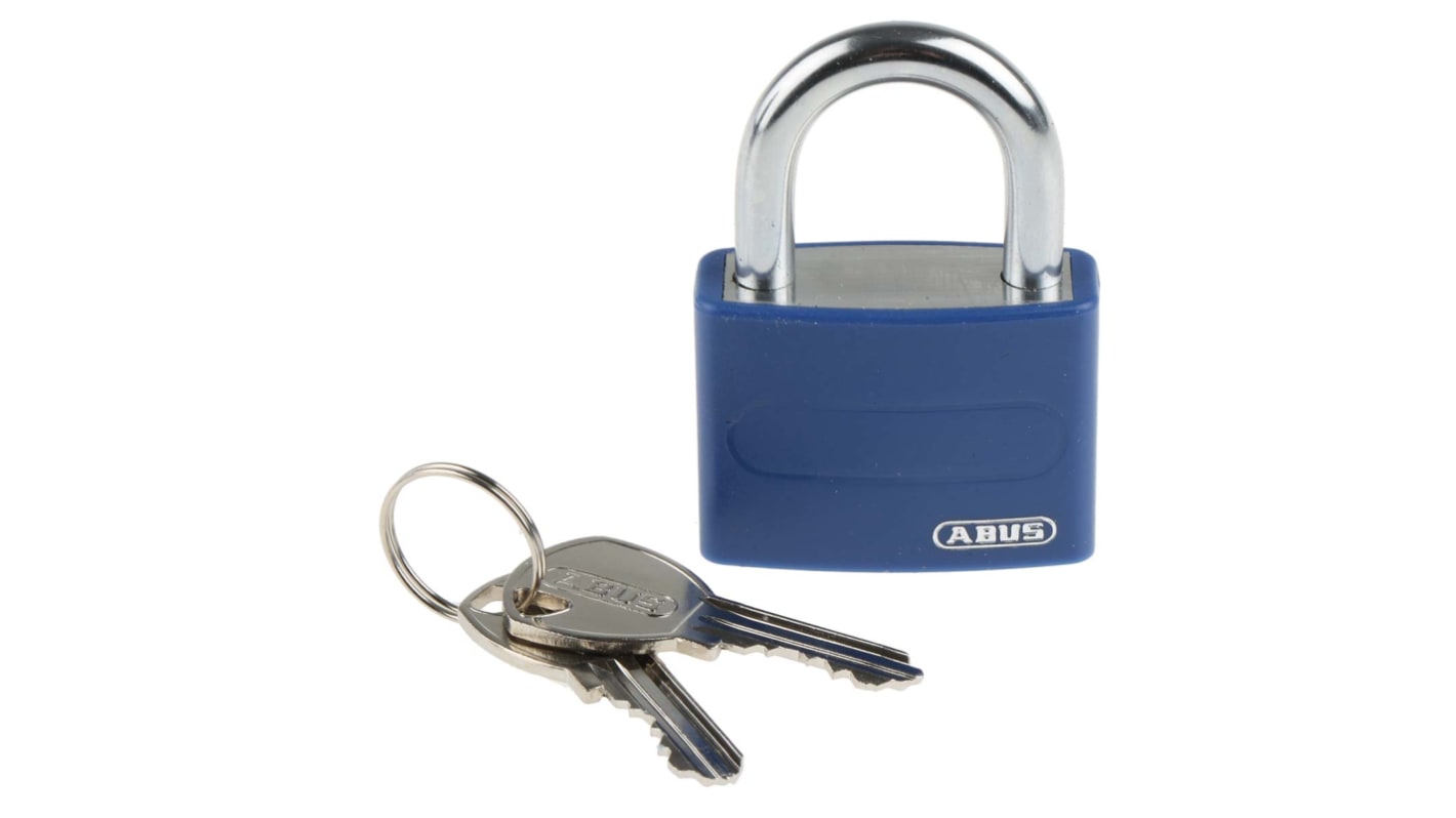 Kłódka bezpieczeństwa średnica szekli: 6.5mm ABUS z kluczem W budynkach, na zewnątrz aluminiowo-stalowa Niebieski
