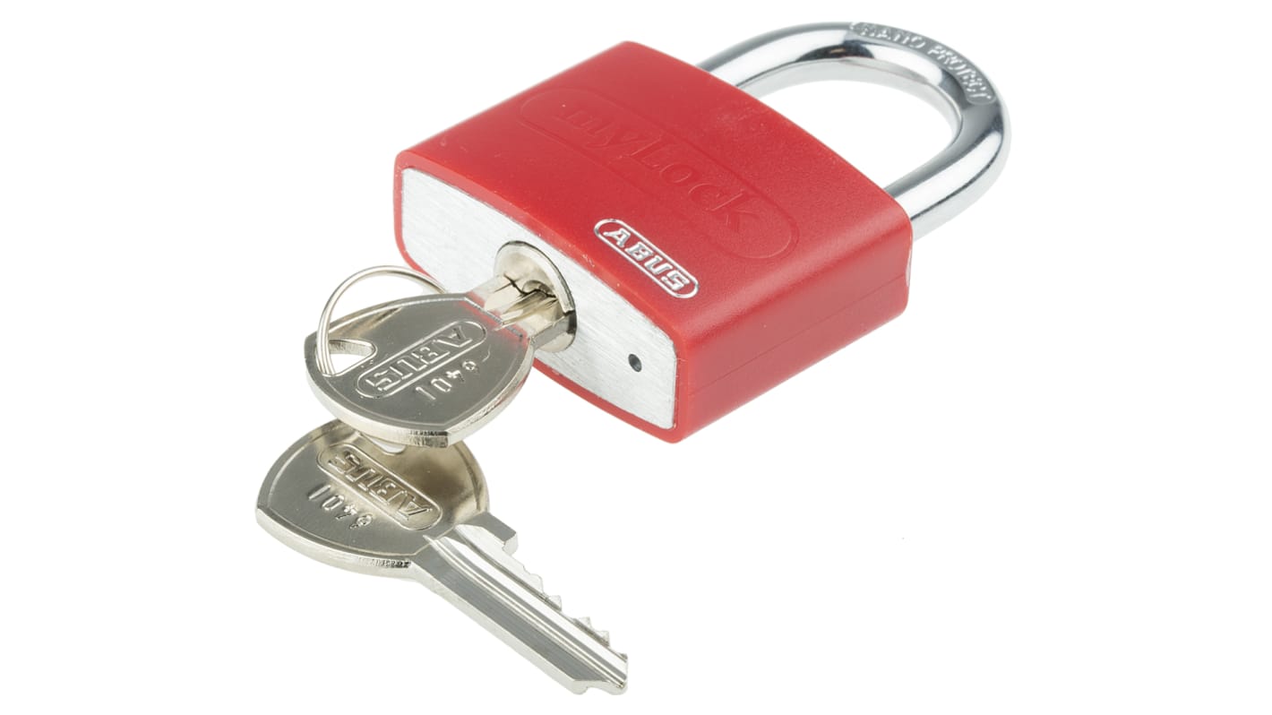 ABUS Key Weatherproof Aluminium, Steel Safety Padlock, Keyed Alike, 6.5mm Shackle, 43mm Body