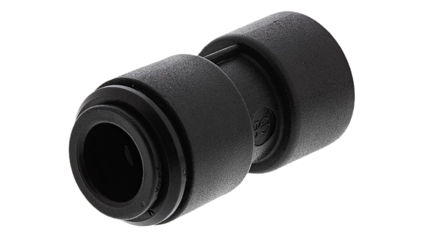 John Guest PM 10-mm-Steckanschluss x 6-mm-Steckanschluss Reduziernippel, Rohr-zu-Rohr, Acetalcopolymer, 10 bar